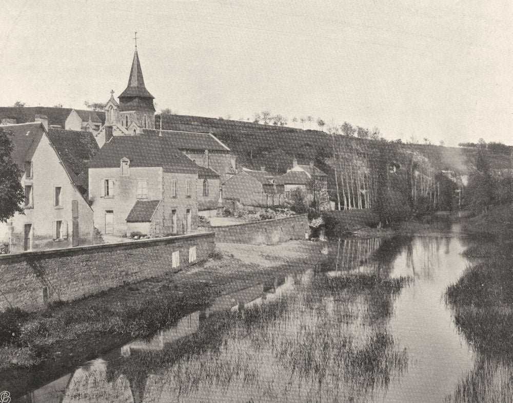 INDRE. Pont- Chrétien 1905 old antique vintage print picture